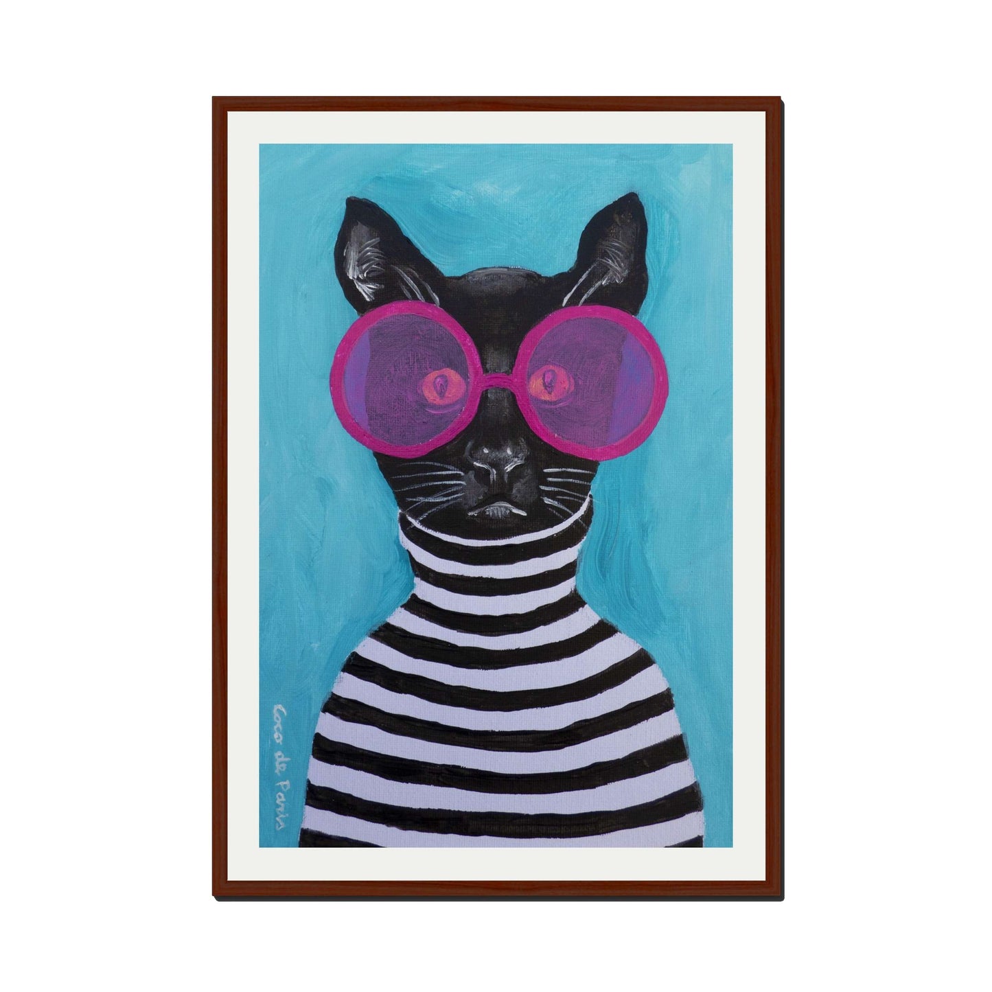 STRIPY BLACK CAT | PRINT