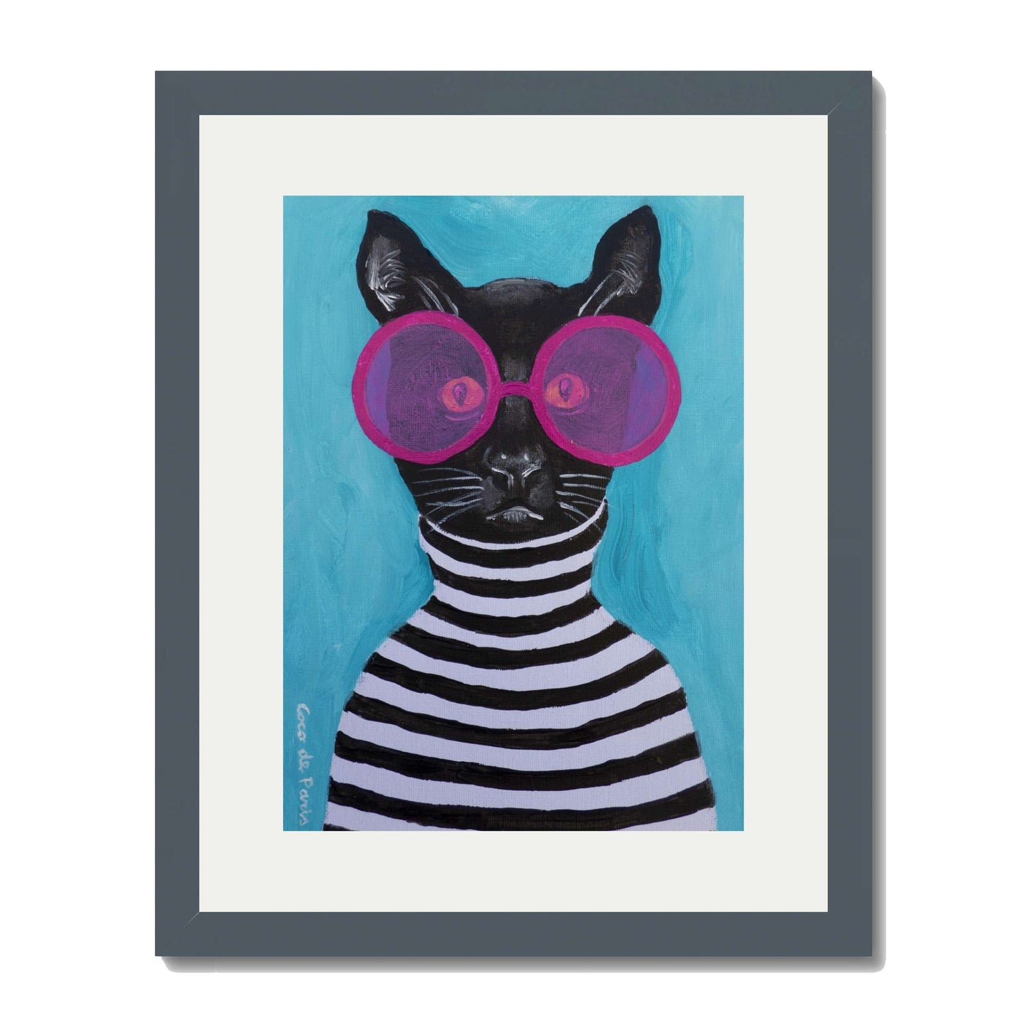 STRIPY BLACK CAT | PRINT