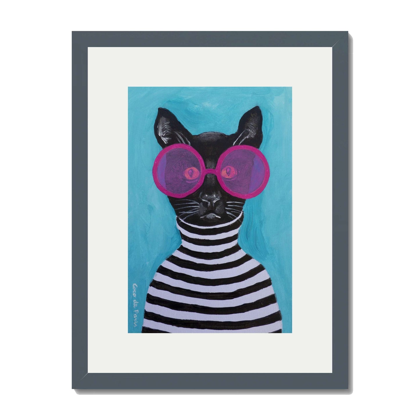 STRIPY BLACK CAT | PRINT