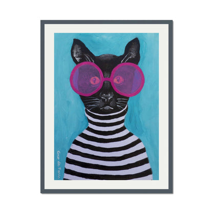 STRIPY BLACK CAT | PRINT