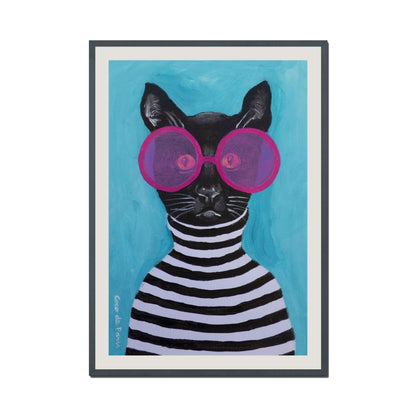 STRIPY BLACK CAT | PRINT