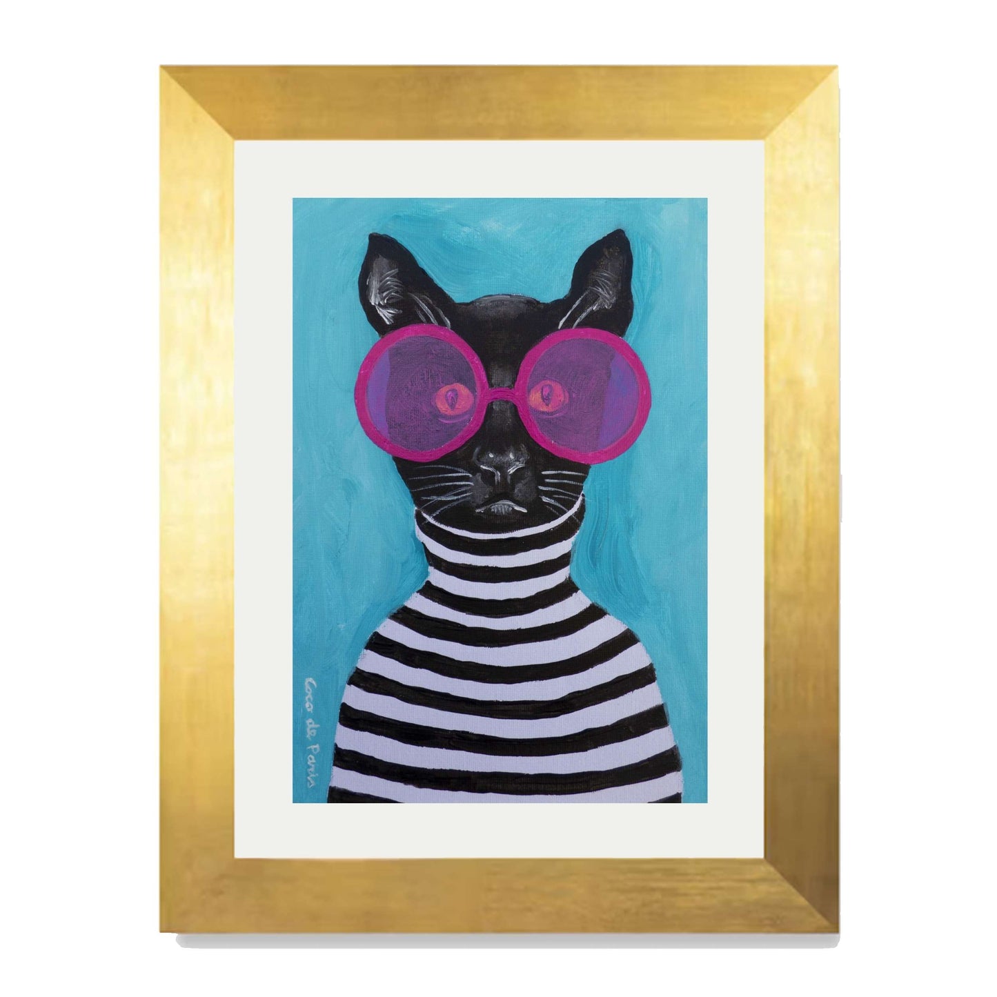 STRIPY BLACK CAT | PRINT