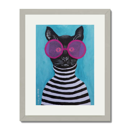 STRIPY BLACK CAT | PRINT