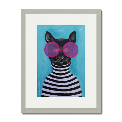 STRIPY BLACK CAT | PRINT