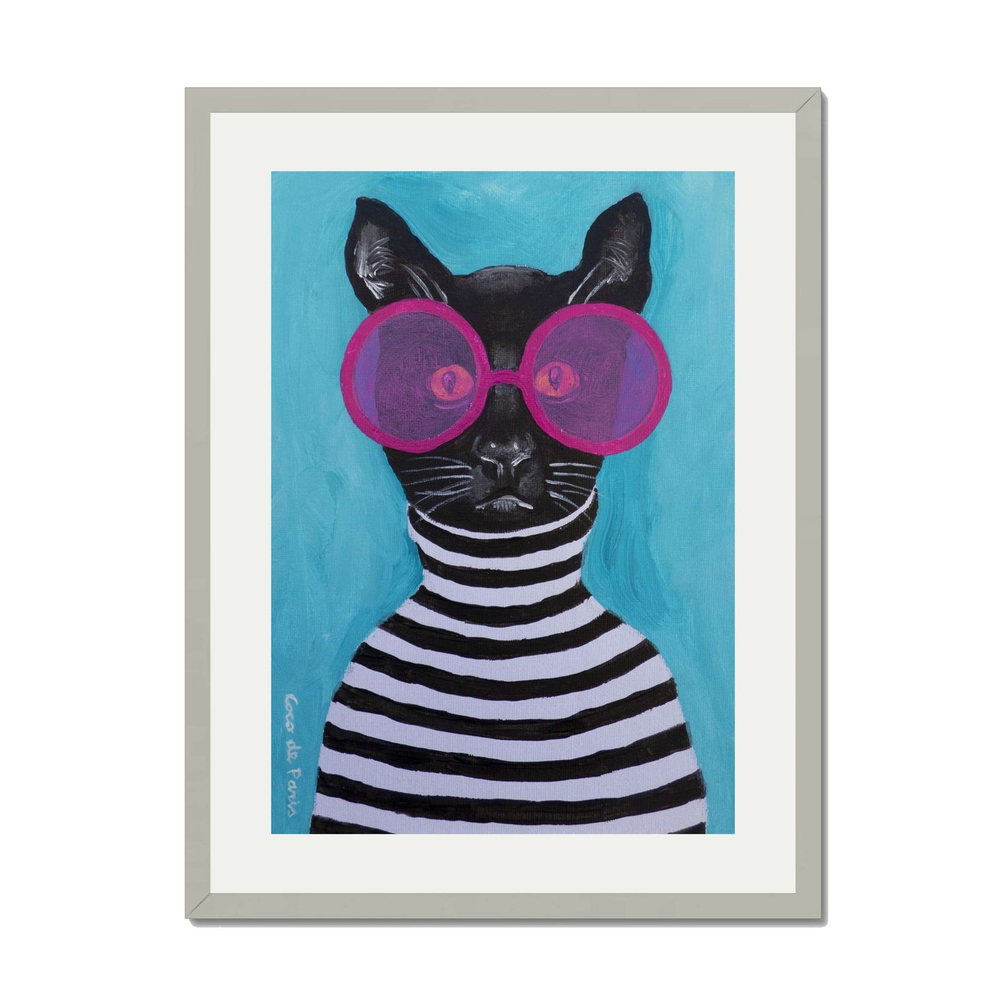 STRIPY BLACK CAT | PRINT