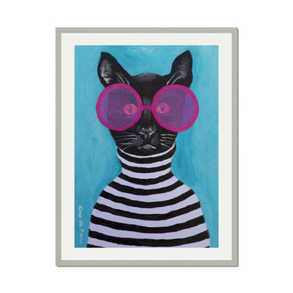 STRIPY BLACK CAT | PRINT