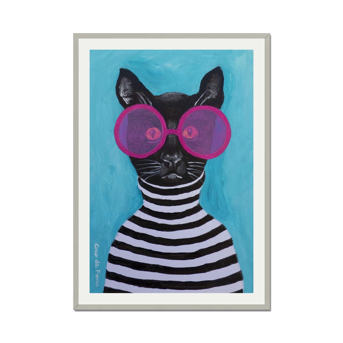 STRIPY BLACK CAT | PRINT