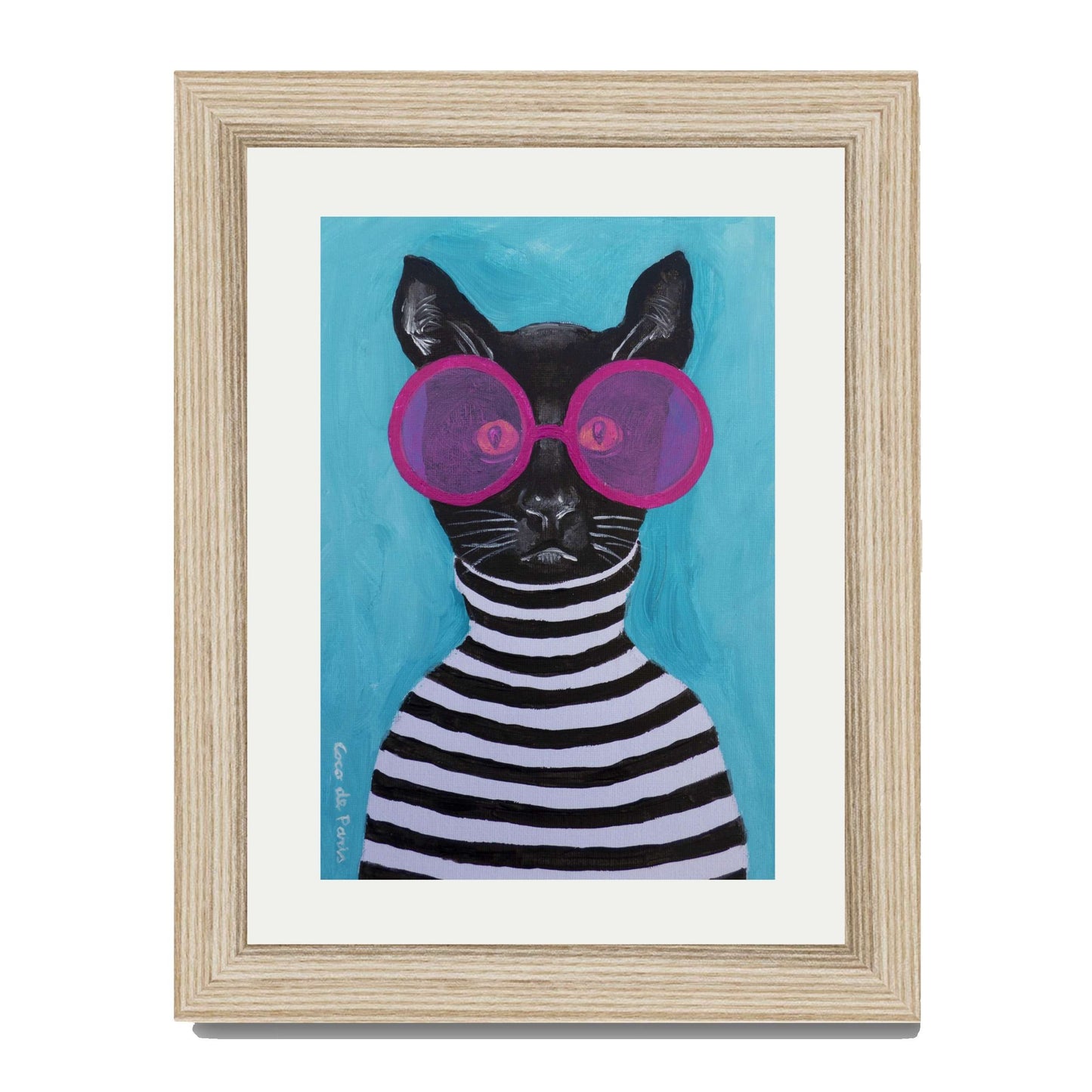 STRIPY BLACK CAT | PRINT