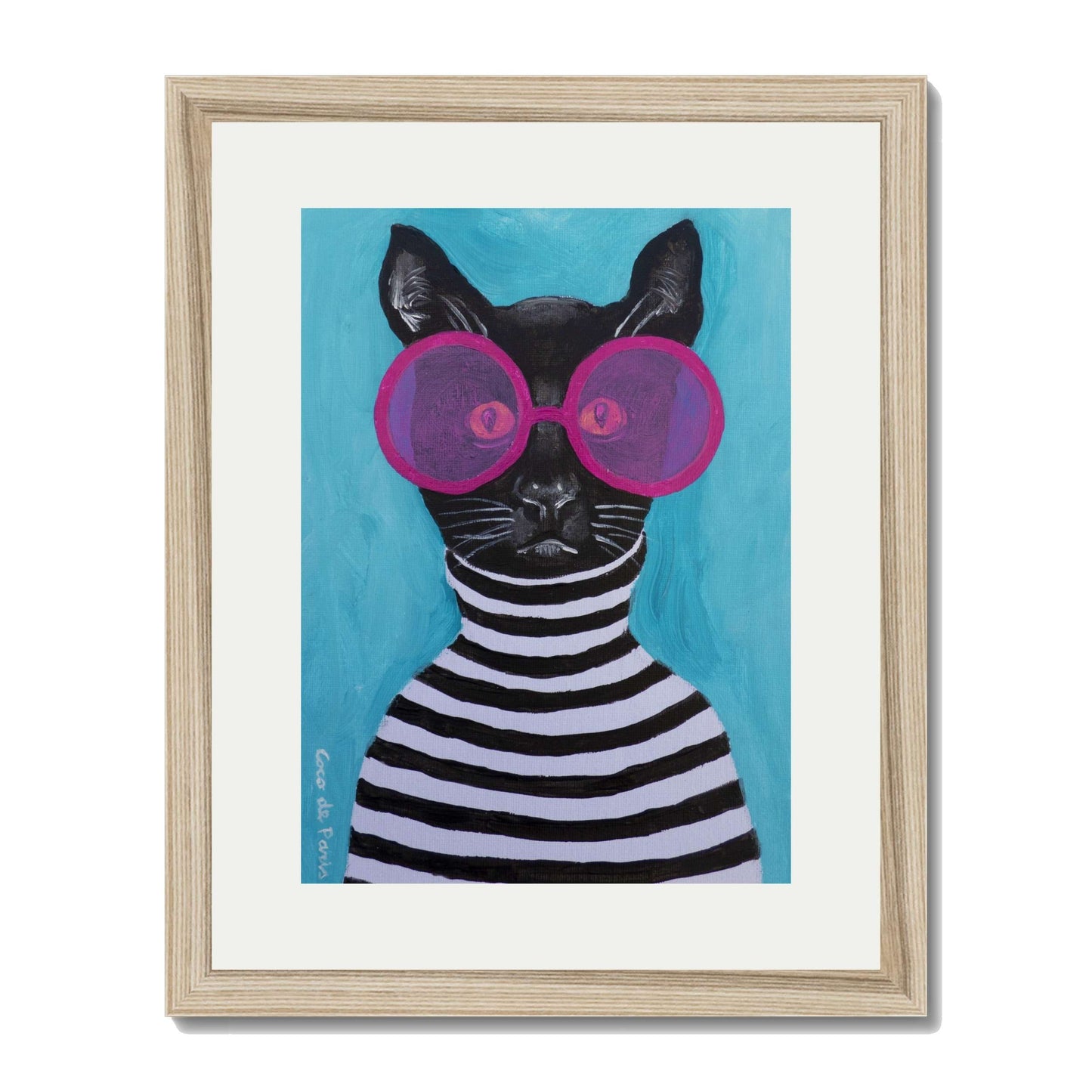 STRIPY BLACK CAT | PRINT