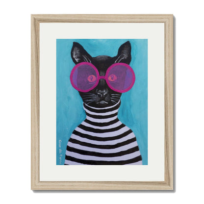 STRIPY BLACK CAT | PRINT