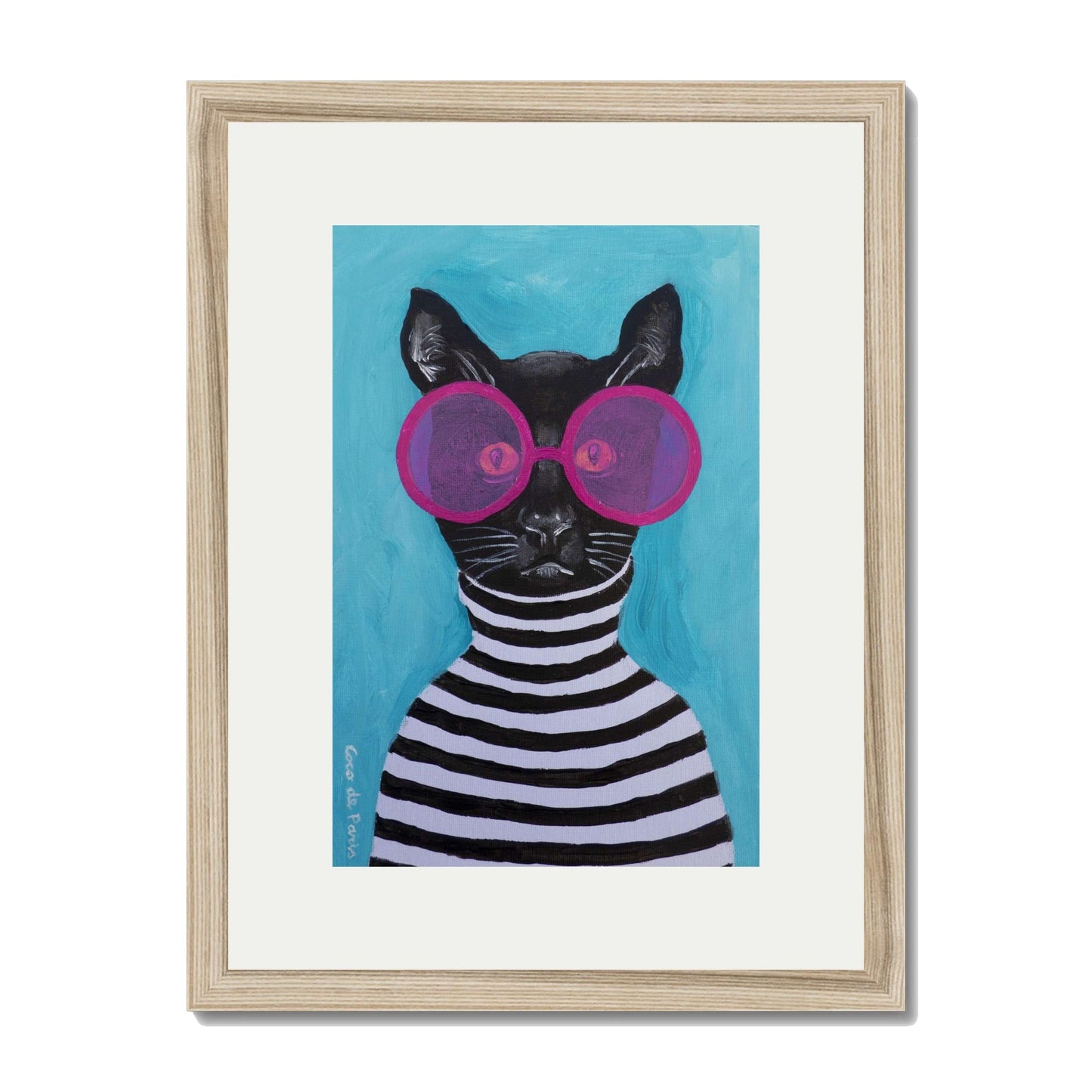 STRIPY BLACK CAT | PRINT