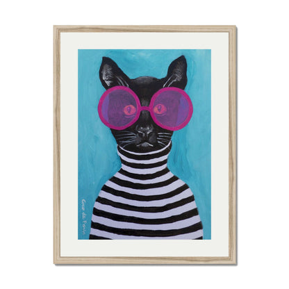 STRIPY BLACK CAT | PRINT