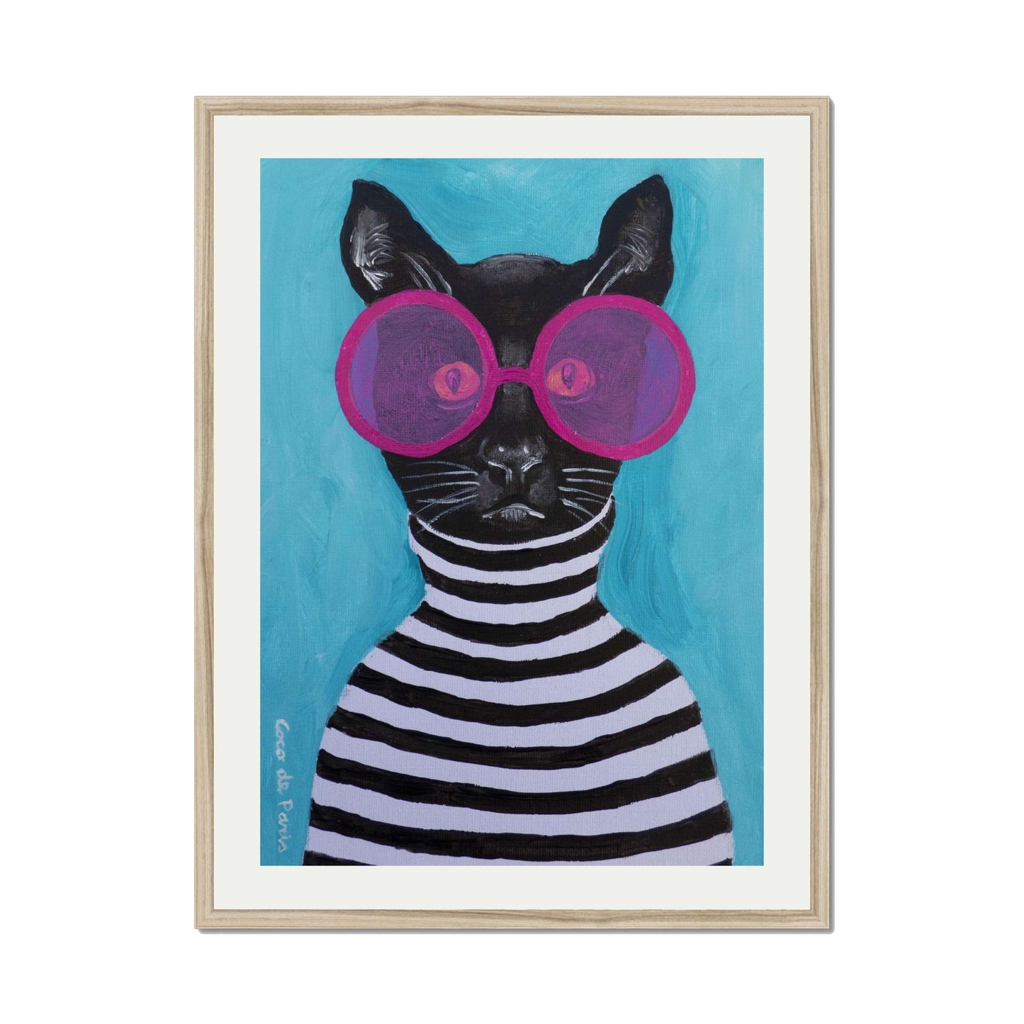 STRIPY BLACK CAT | PRINT