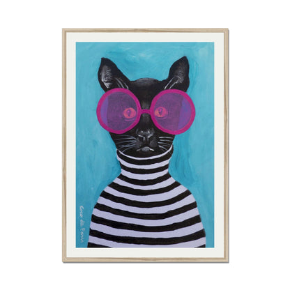 STRIPY BLACK CAT | PRINT