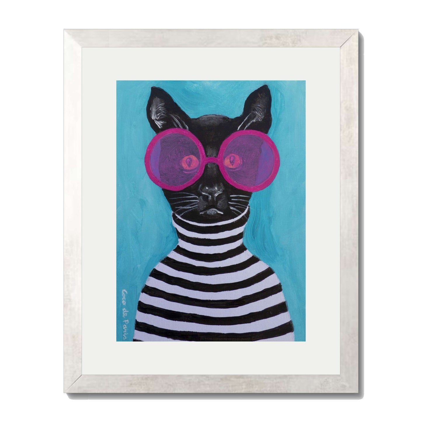 STRIPY BLACK CAT | PRINT