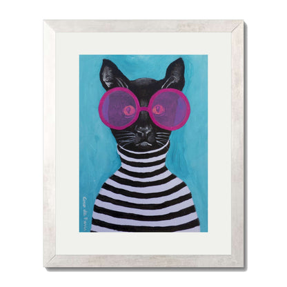 STRIPY BLACK CAT | PRINT