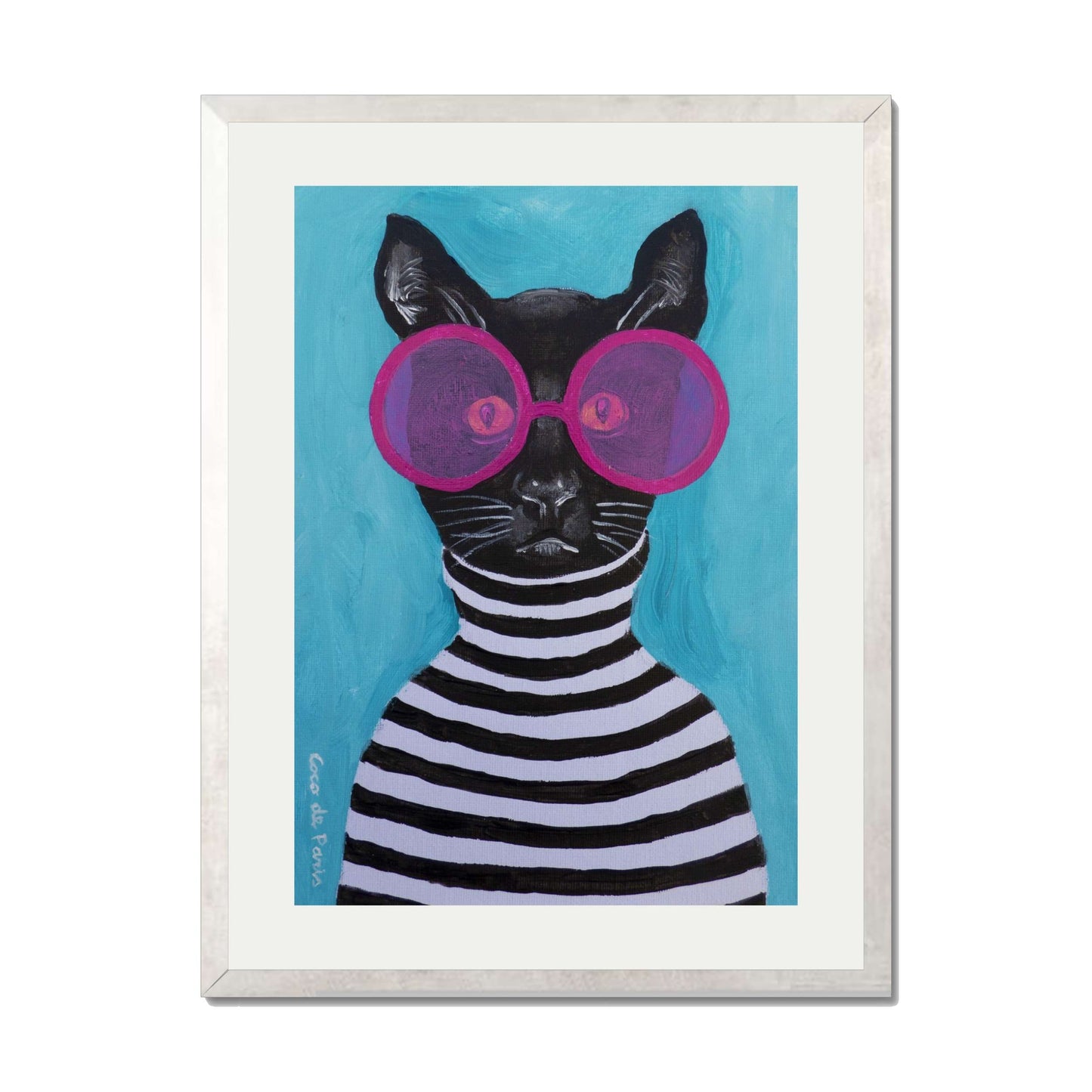 STRIPY BLACK CAT | PRINT