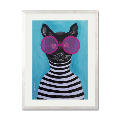 STRIPY BLACK CAT | PRINT