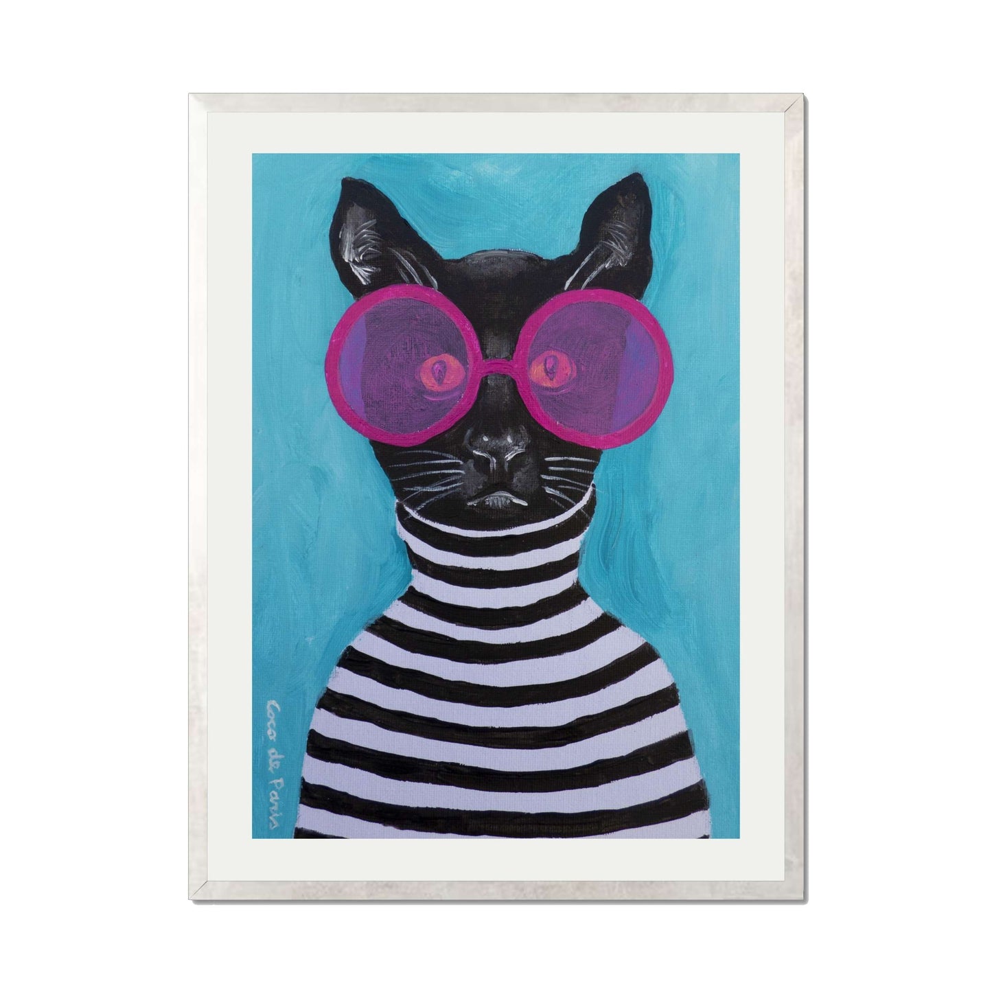 STRIPY BLACK CAT | PRINT