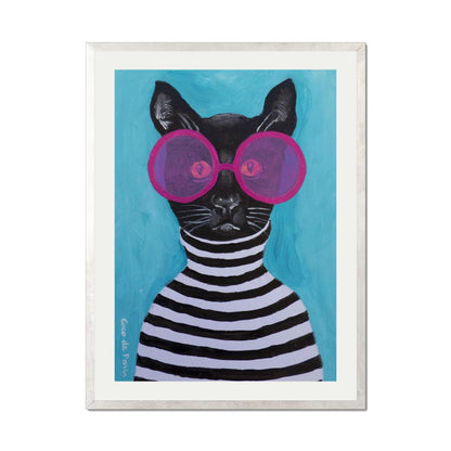 STRIPY BLACK CAT | PRINT