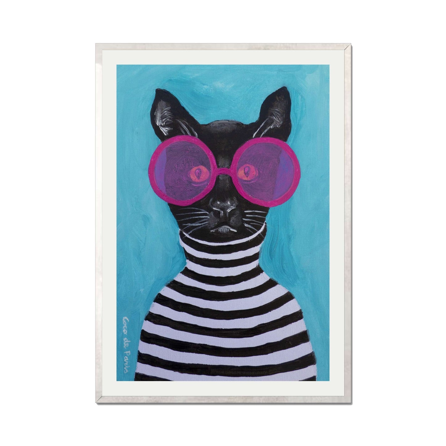 STRIPY BLACK CAT | PRINT