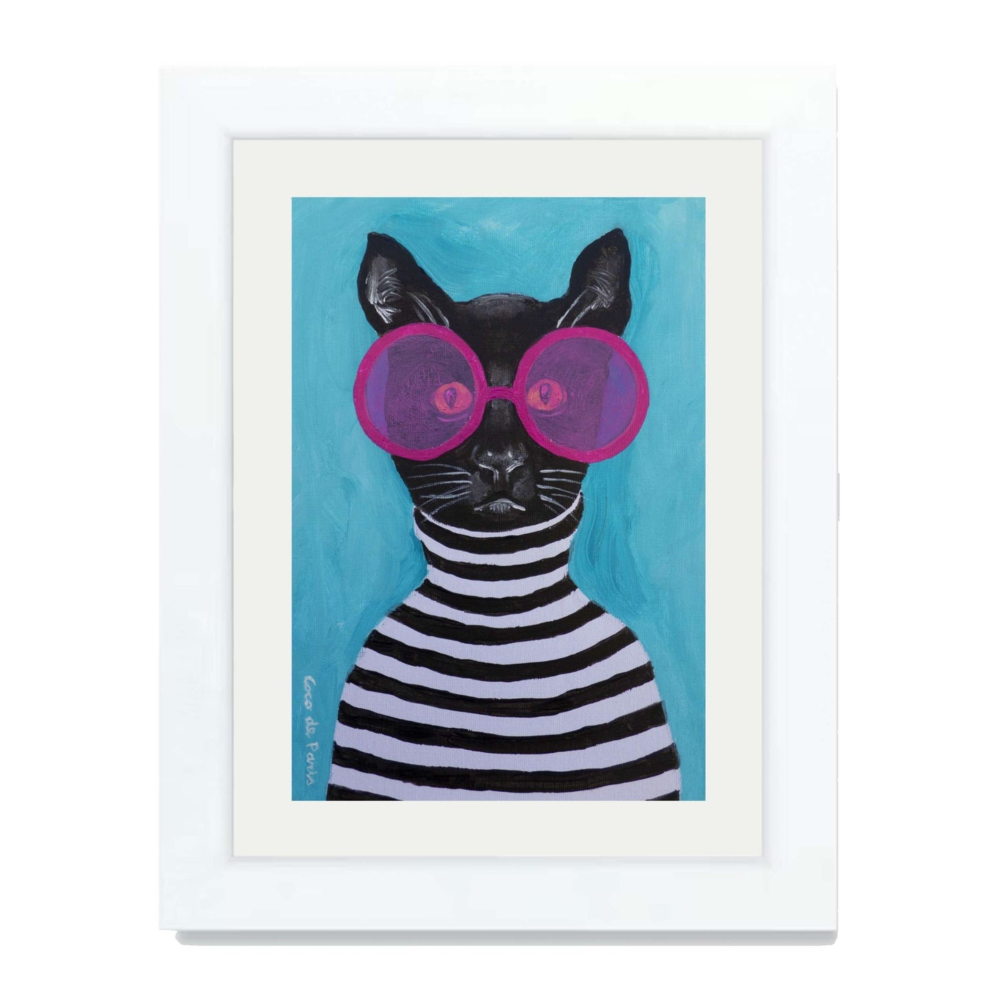STRIPY BLACK CAT | PRINT