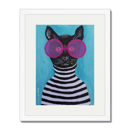 STRIPY BLACK CAT | PRINT