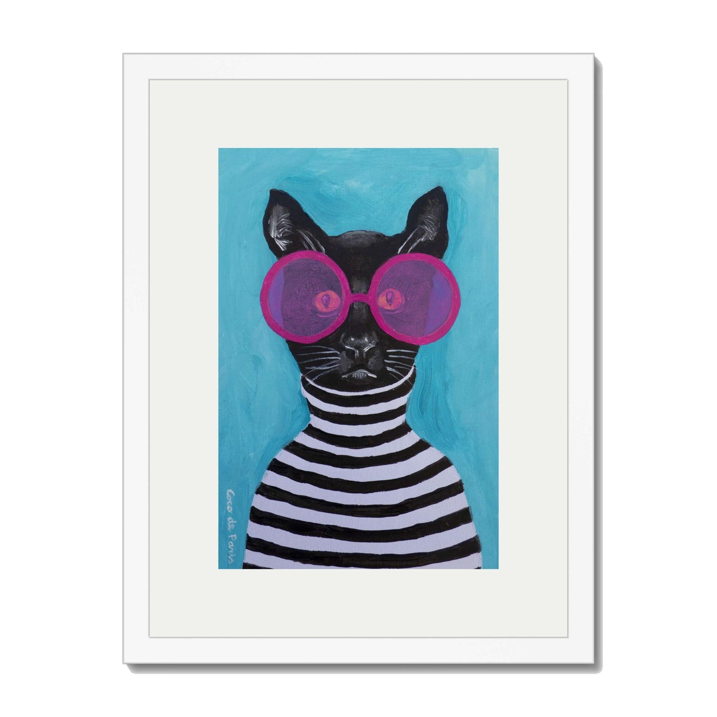 STRIPY BLACK CAT | PRINT