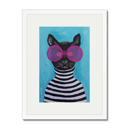 STRIPY BLACK CAT | PRINT