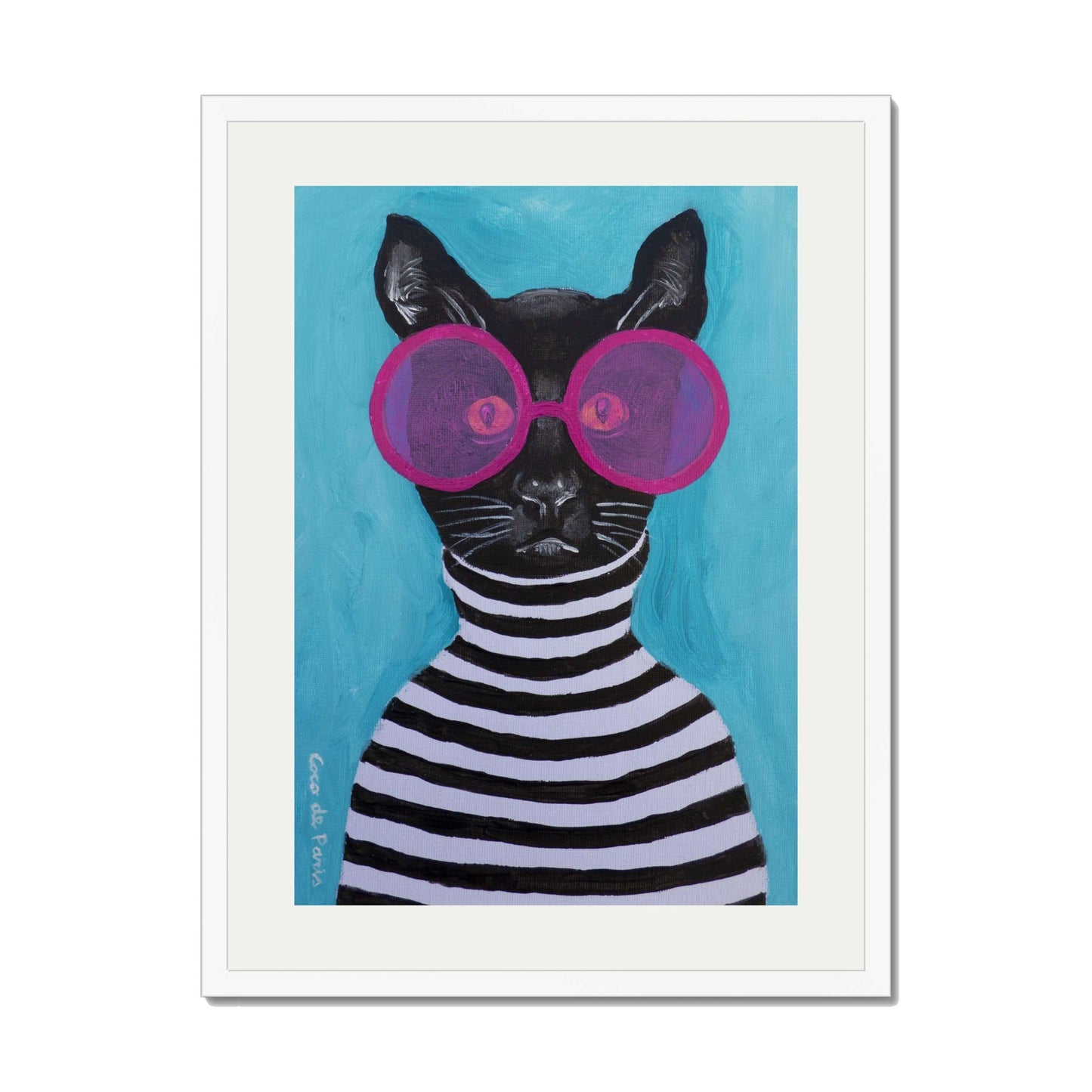 STRIPY BLACK CAT | PRINT