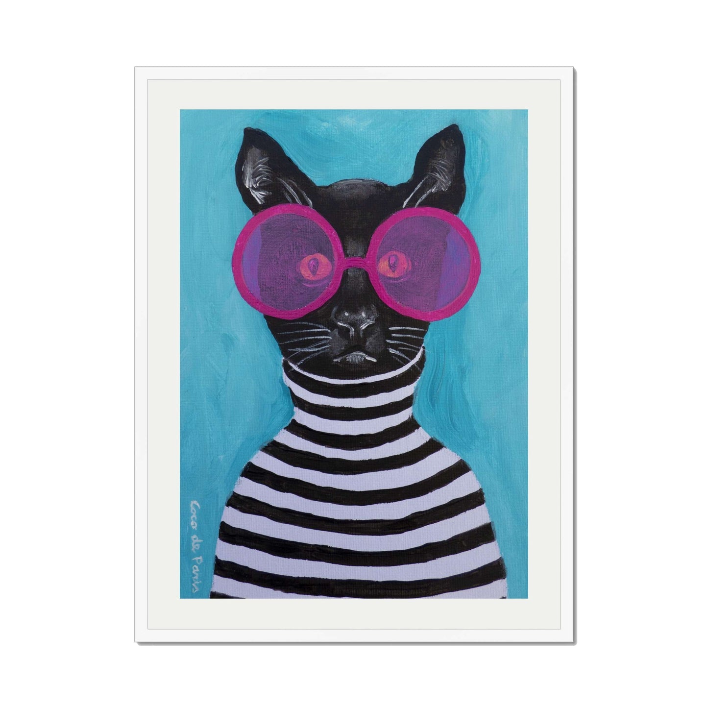STRIPY BLACK CAT | PRINT