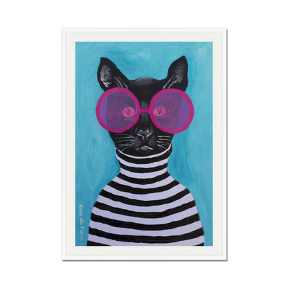 STRIPY BLACK CAT | PRINT