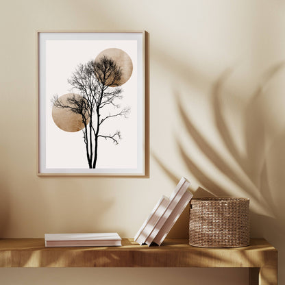 SUN AND MOON HIDING GOLD | PRINT