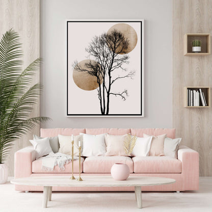 SUN AND MOON HIDING GOLD | CANVAS