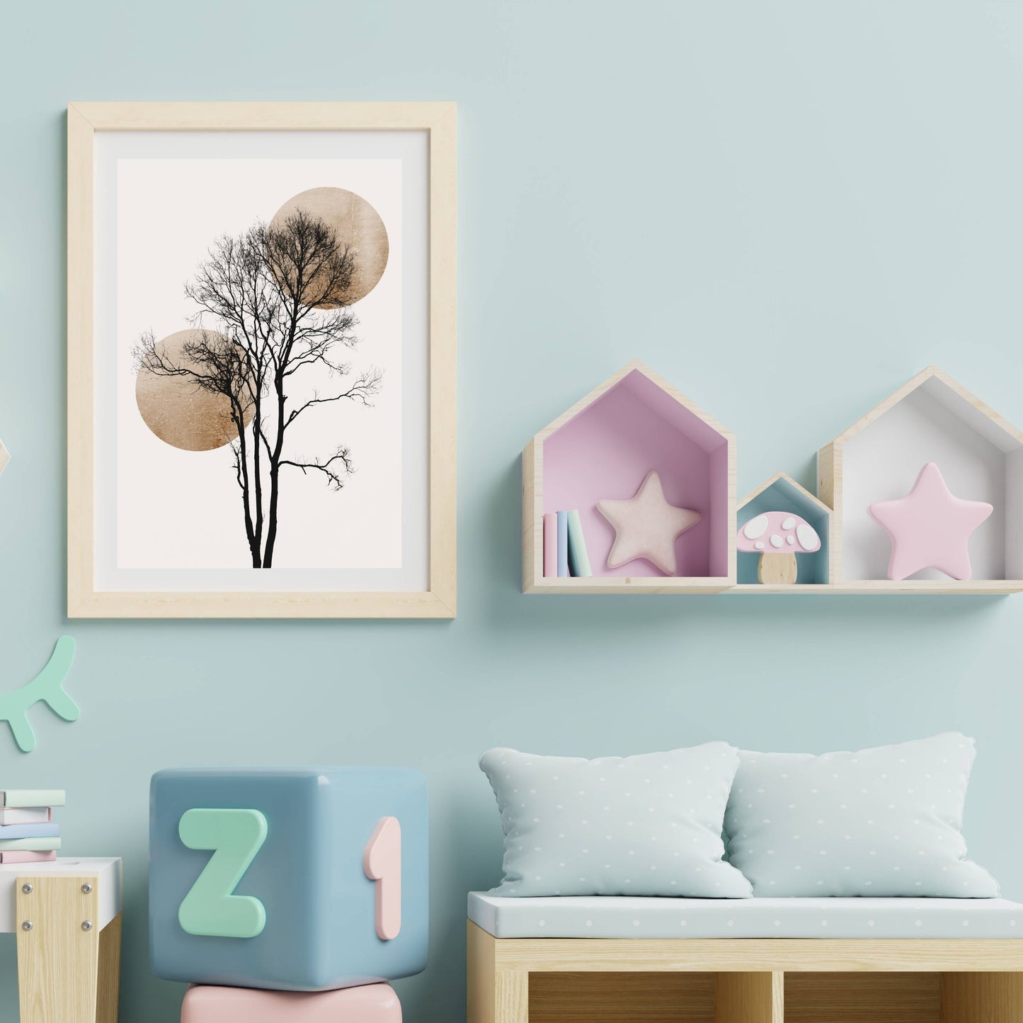 SUN AND MOON HIDING GOLD | PRINT
