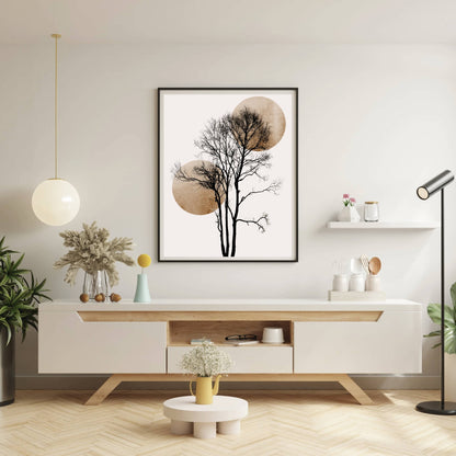SUN AND MOON HIDING GOLD | PRINT