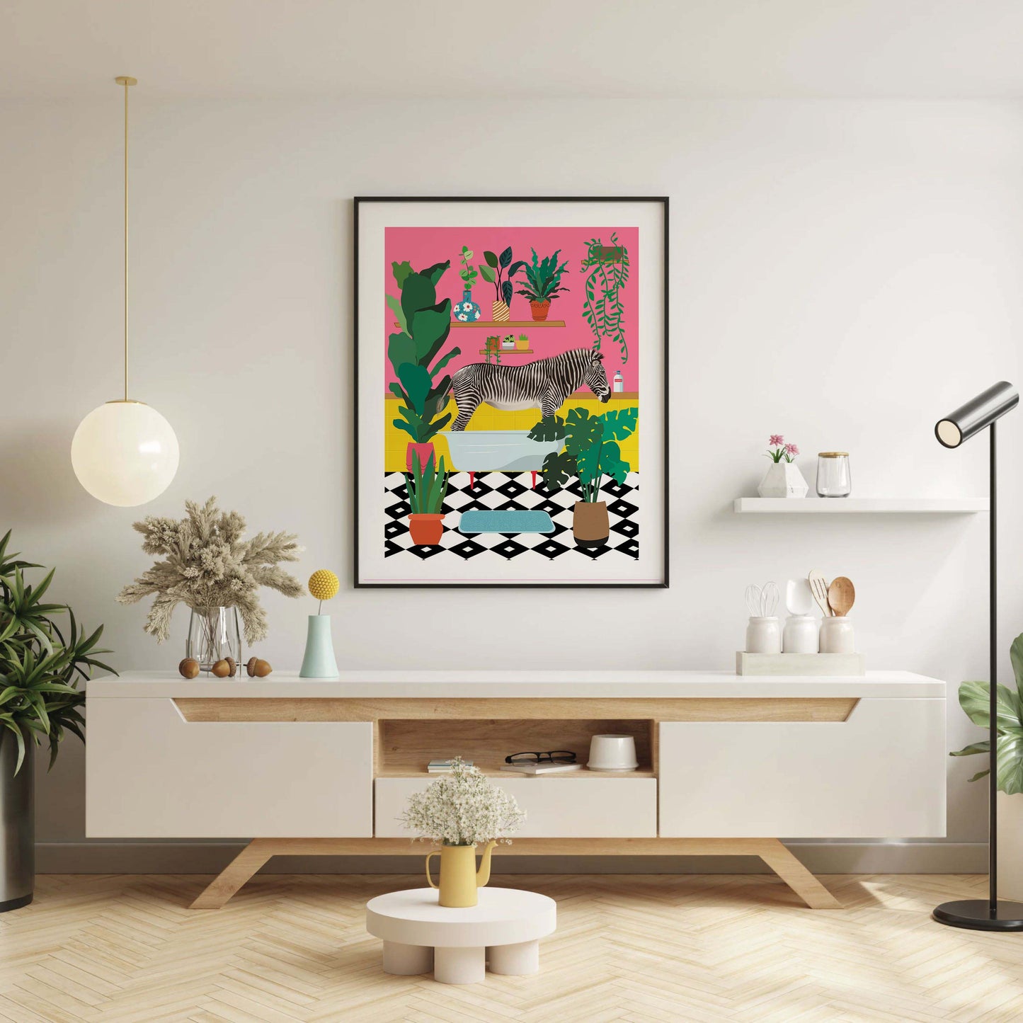 ZEBRA BATHTIME | PRINT