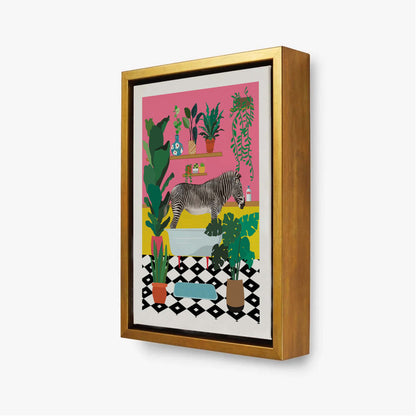 ZEBRA BATHTIME | CANVAS