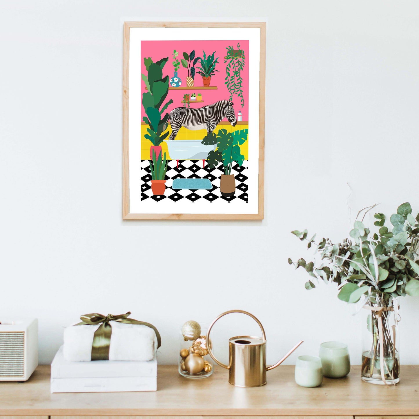 ZEBRA BATHTIME | PRINT