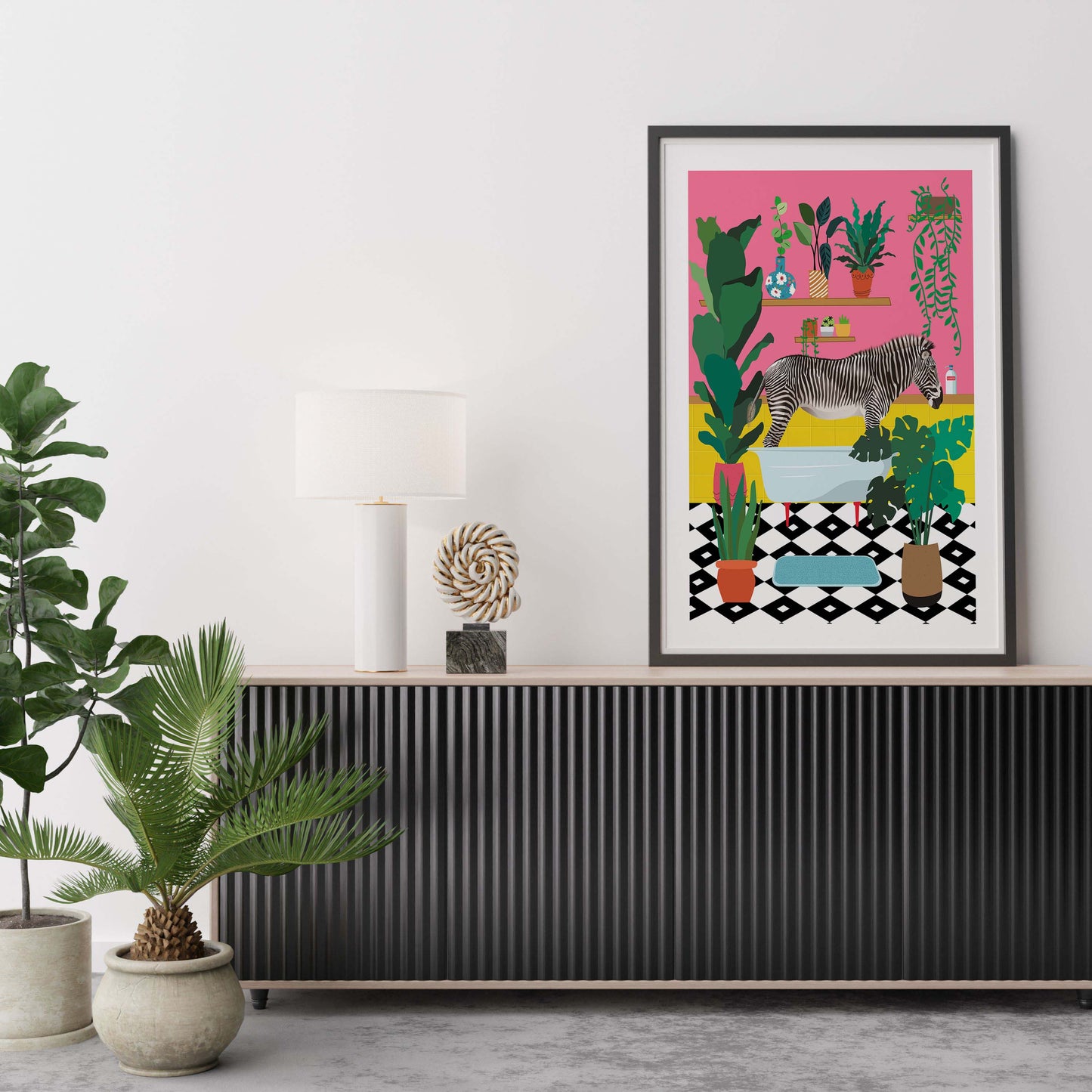 ZEBRA BATHTIME | PRINT