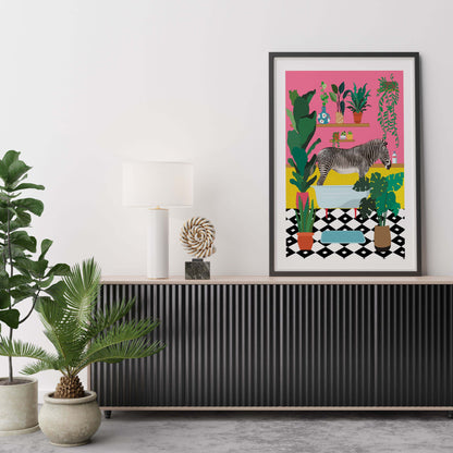 ZEBRA BATHTIME | PRINT