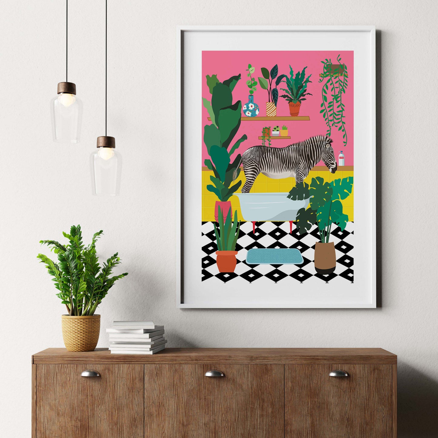 ZEBRA BATHTIME | PRINT