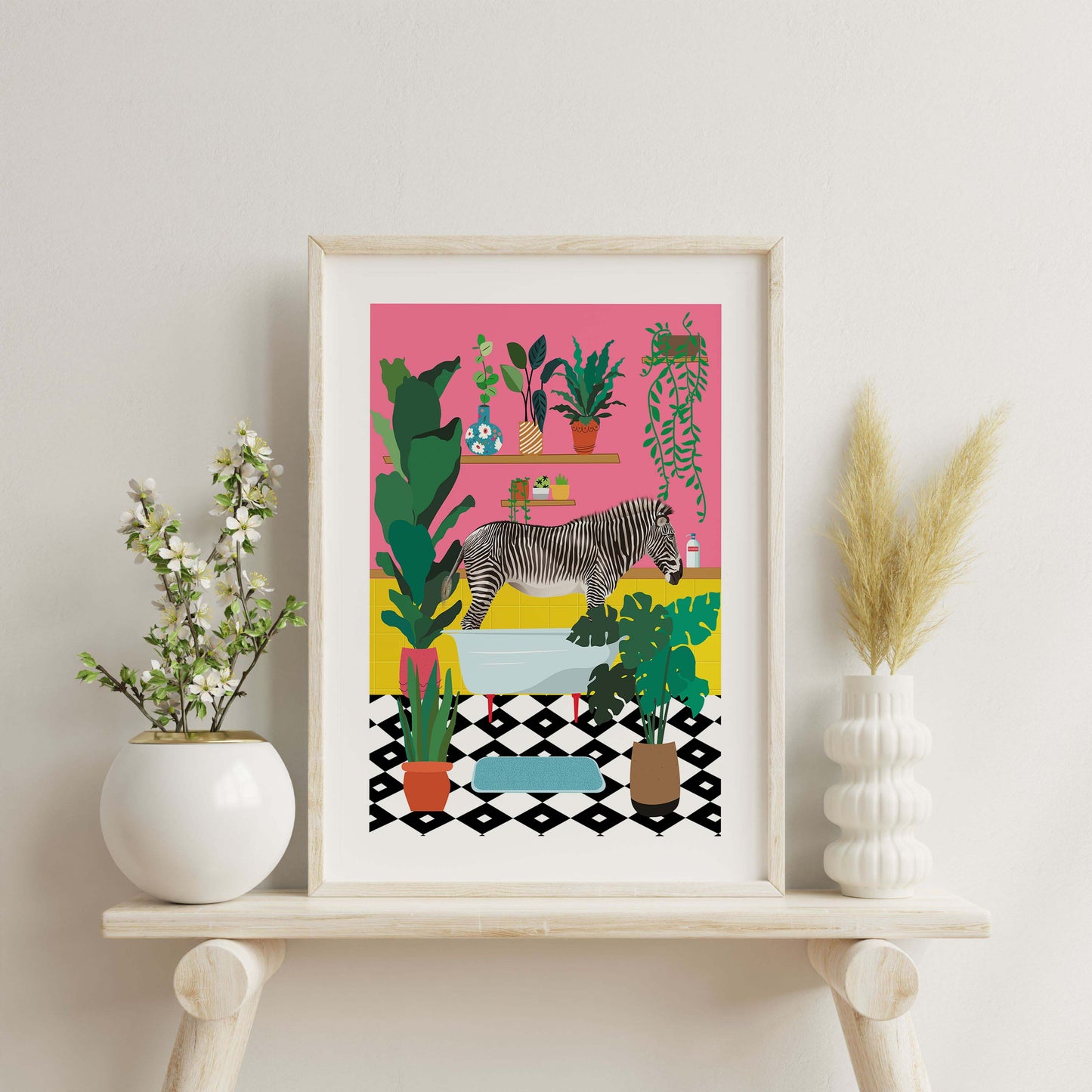 ZEBRA BATHTIME | PRINT