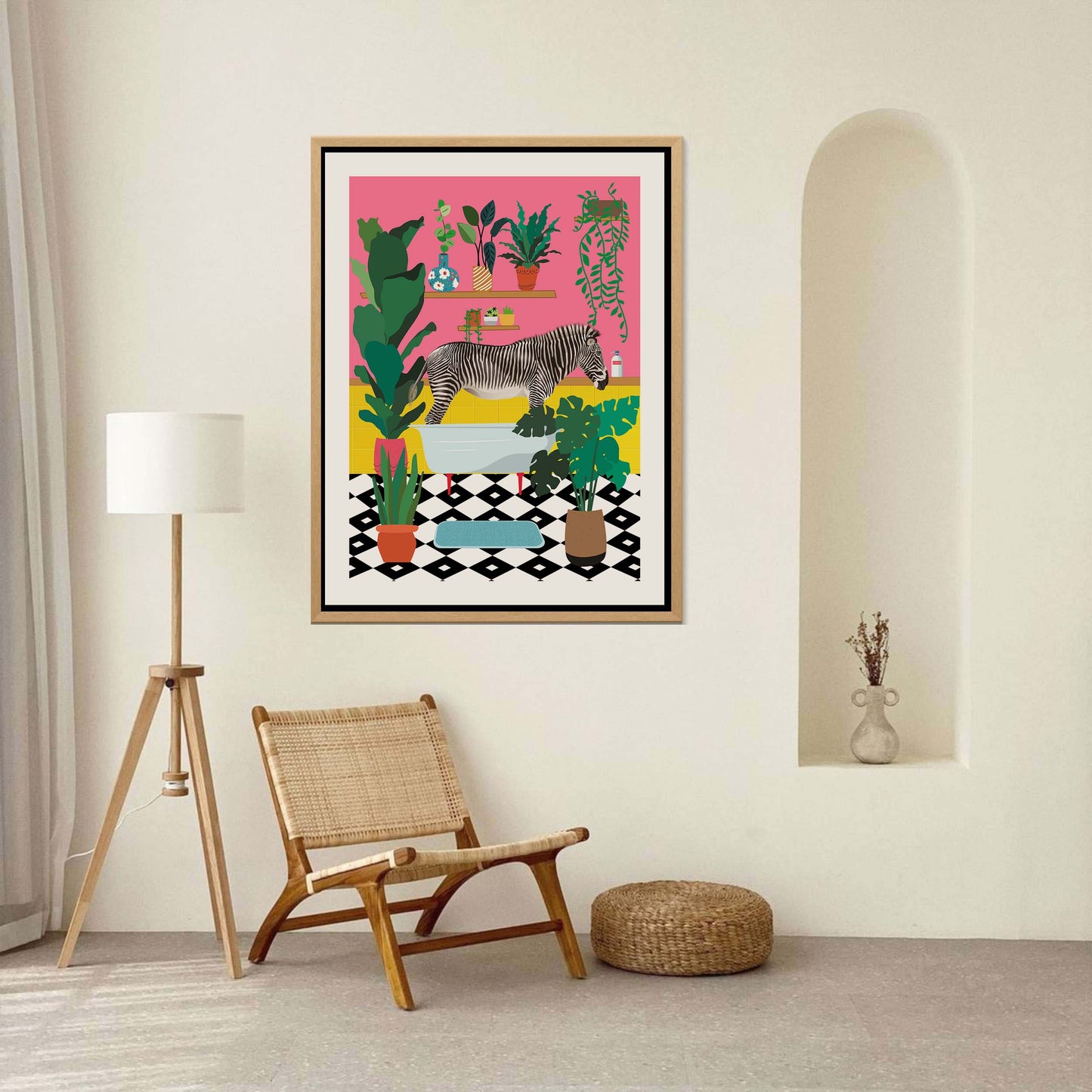 ZEBRA BATHTIME | CANVAS