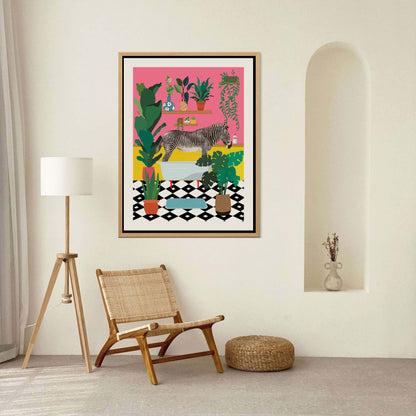 ZEBRA BATHTIME | CANVAS