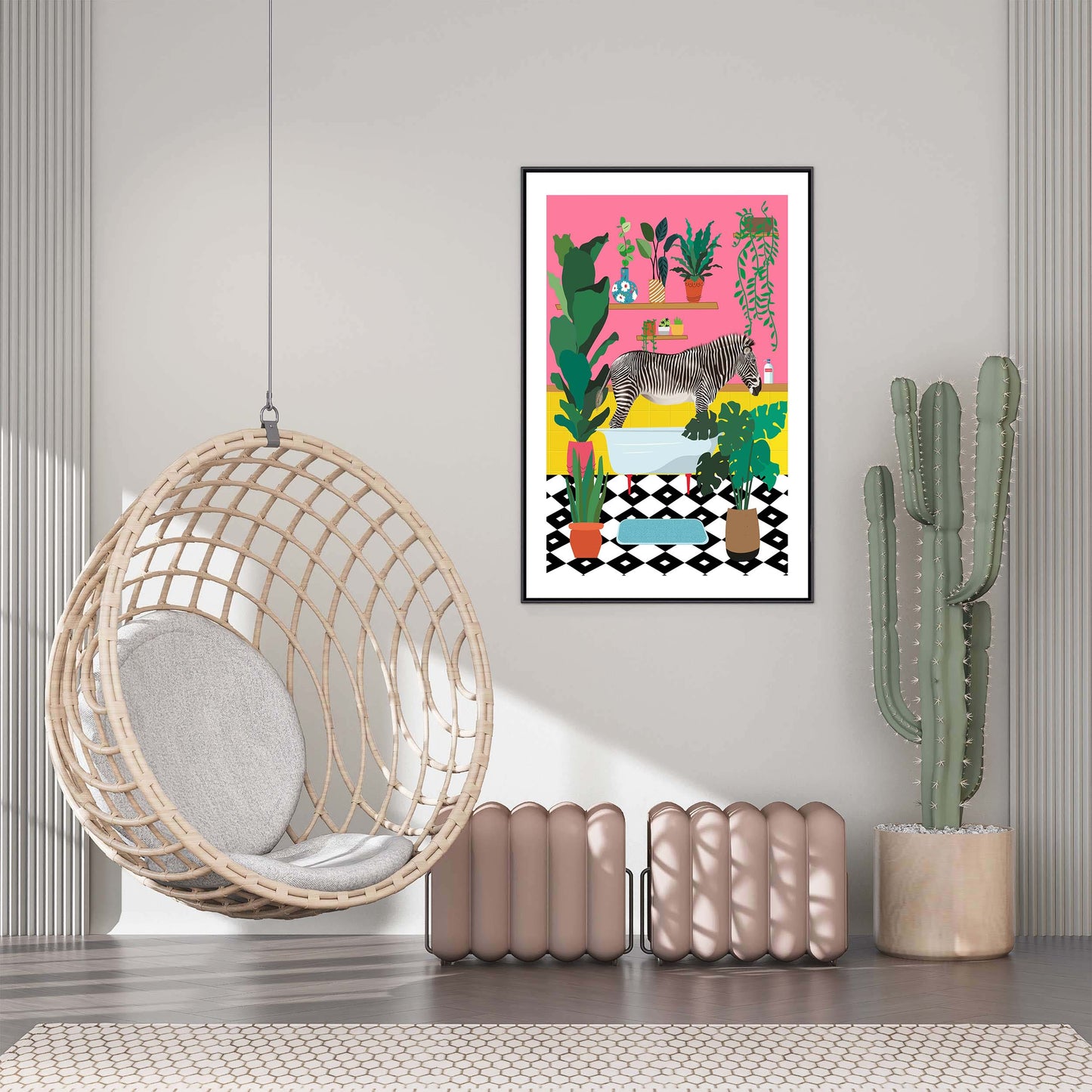 ZEBRA BATHTIME | CANVAS