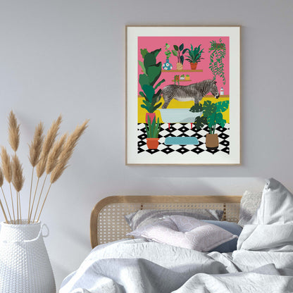 ZEBRA BATHTIME | PRINT