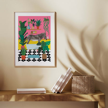 ZEBRA BATHTIME | PRINT