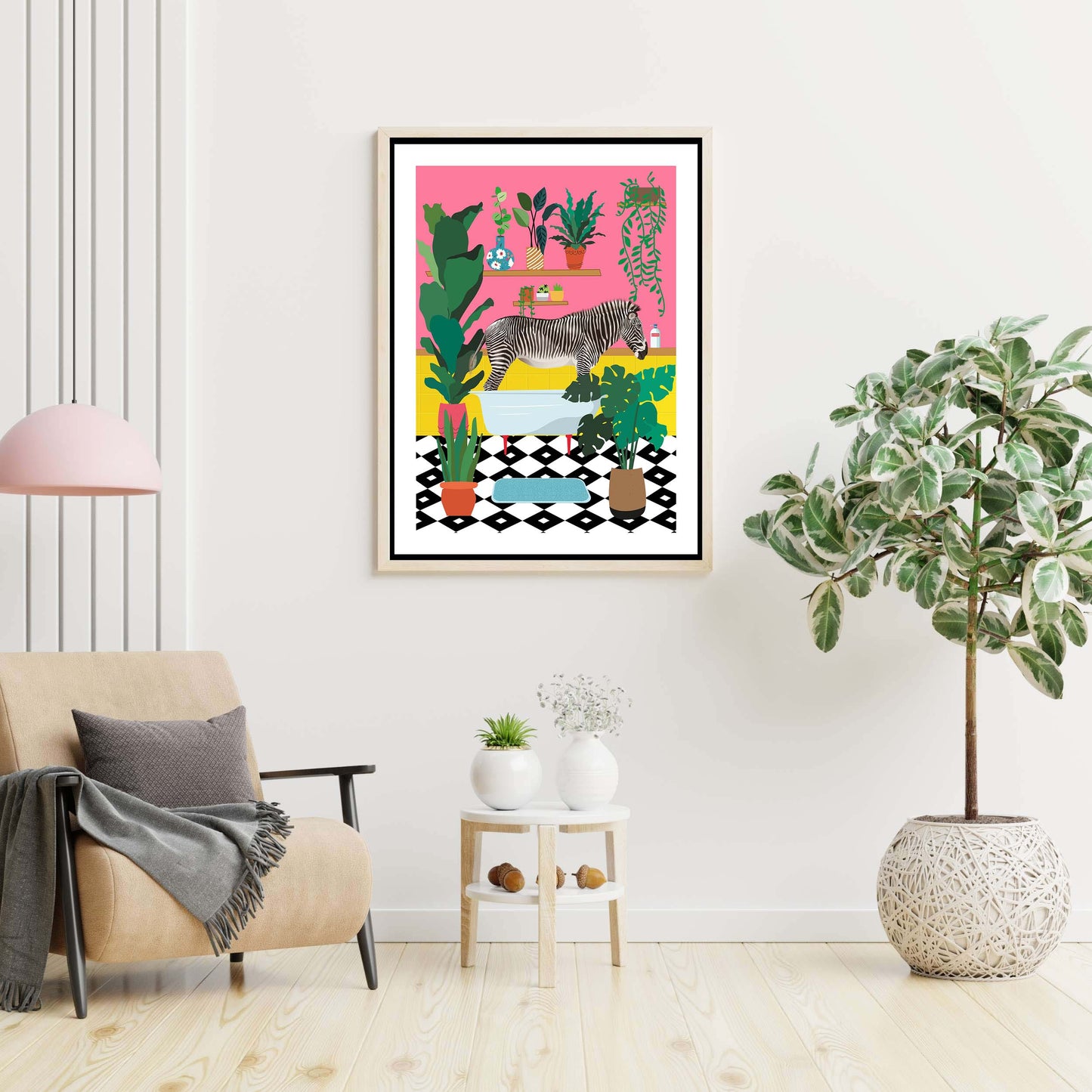 ZEBRA BATHTIME | CANVAS