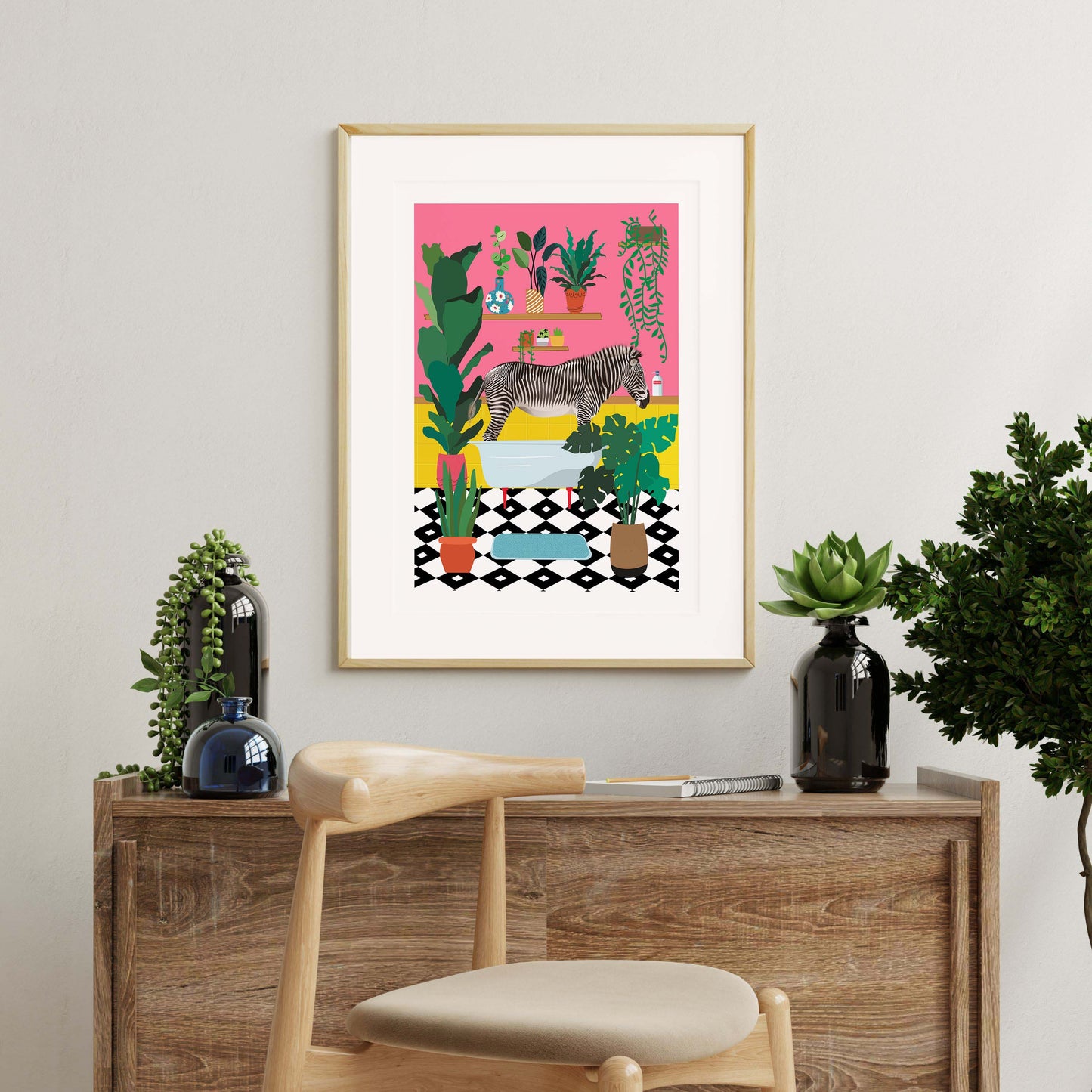 ZEBRA BATHTIME | PRINT